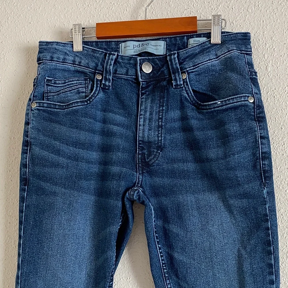 PD&C Men's Slim Fit Jeans in Dark Blue